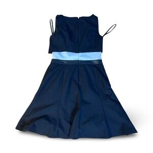 Lauren Ralph Lauren Black Sheath Dress Light Blue Waist Detail Size 0P
